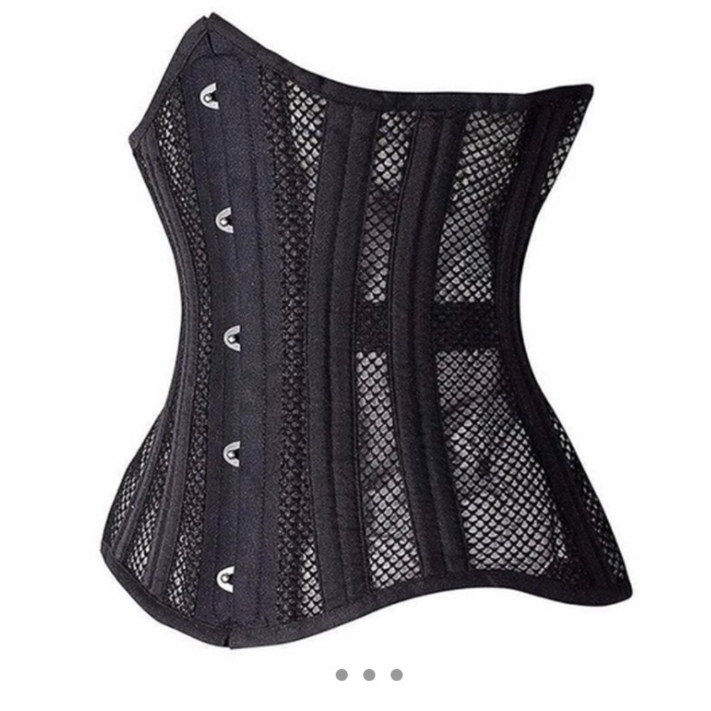 Black Mesh Corset Top